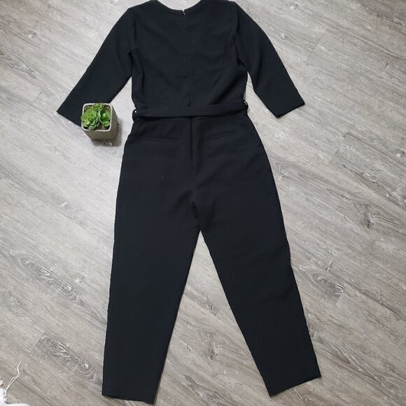 Madewell Sloan Jumpsuit Black Sz 2 - Picture 2 of 8